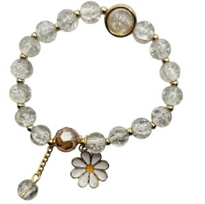 Charm‎ Glass Beaded Flower Bracelet